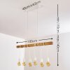 Suspension Barbengo Blanc, 6 lumières