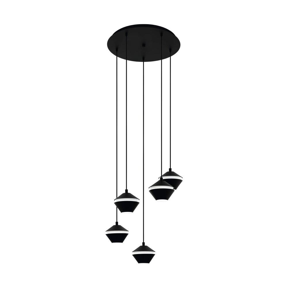 Suspension Eglo PERPIGO LED Noir, 5 lumières main product photo