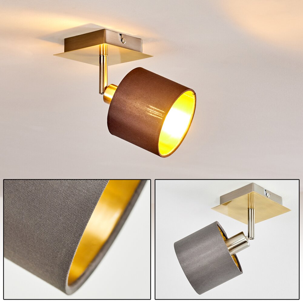 Plafonnier Tibro Laiton, Nickel mat, 1 lumière main product photo