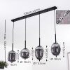 Suspension Verbania Noir, 4 lumières