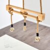 Suspension Riekje Brun, Bois clair, Noir, 3 lumières