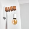 Applique murale Barbengo Brun, Blanc, 1 lumière