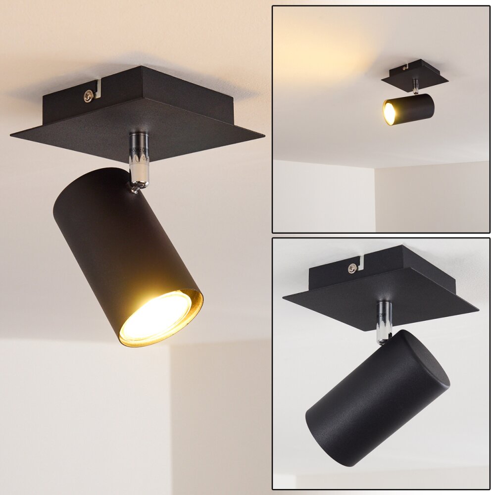 Plafonnier Zuoz Noir, 1 lumière main product photo