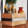 Lampe de table Montgomery Bois foncé, Noir, 1 lumière