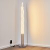 Lampadaire Mapleton LED Nickel mat, 3 lumières, Télécommandes