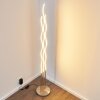 Lampadaire Mapleton LED Nickel mat, 3 lumières, Télécommandes