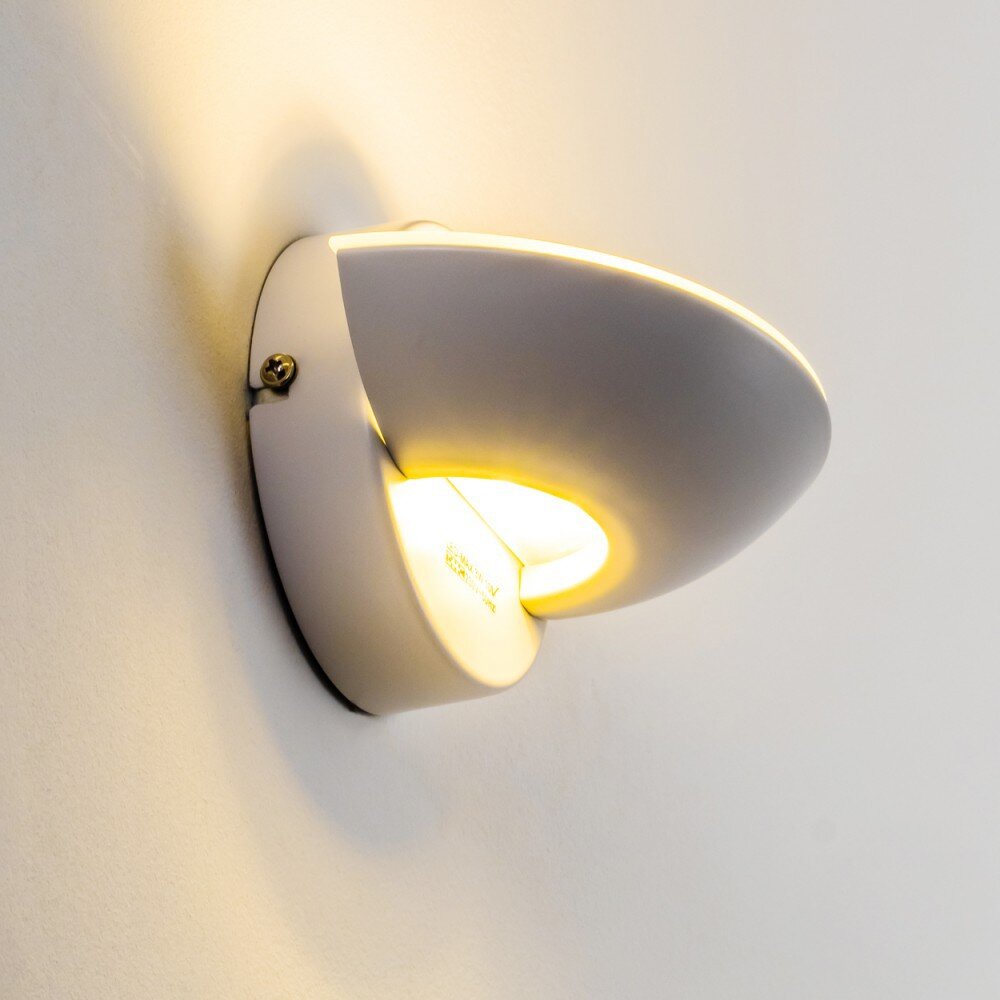 Applique murale Dominical LED Blanc, 2 lumières main product photo