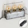 Lampe à poser Süderhaff Gris, 3 lumières
