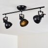 Plafonnier Tina Noir, 3 lumières