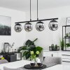 Suspension Agropoli Noir, 4 lumières