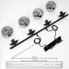 Suspension Agropoli Noir, 4 lumières