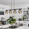 Suspension Agropoli Noir, 4 lumières