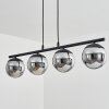 Suspension Agropoli Noir, 4 lumières