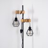 Lampadaire Barbengo Bois clair, Noir, 2 lumières