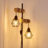 Lampadaire Barbengo Bois clair, Noir, 2 lumières