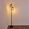 Lampadaire Barbengo Bois clair, Noir, 2 lumières