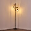 Lampadaire Barbengo Bois clair, Noir, 2 lumières