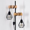 Lampadaire Barbengo Bois clair, Noir, 2 lumières