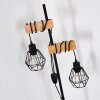 Lampadaire Barbengo Bois clair, Noir, 2 lumières