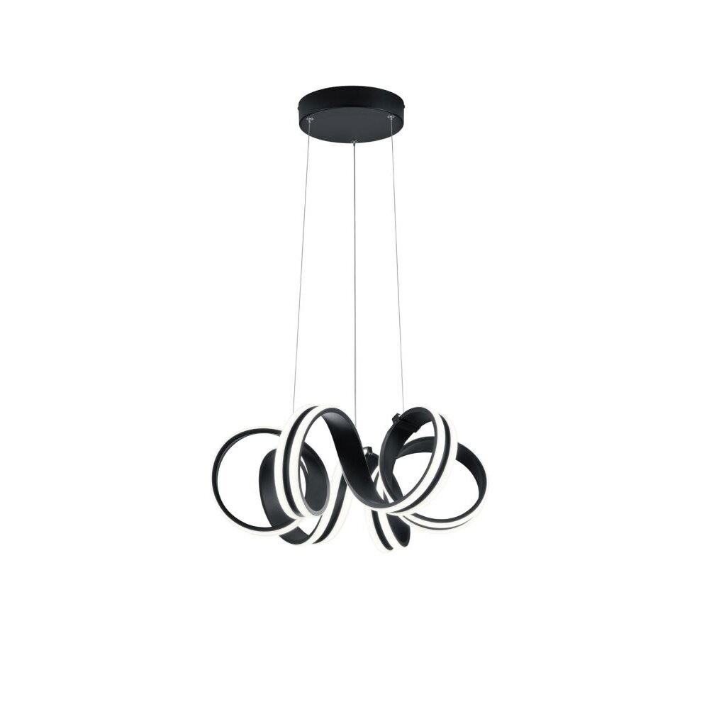 Suspension Trio Leuchten CARRERA LED Noir, 1 lumière main product photo