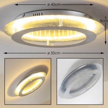 Plafonnier Springdale LED Argenté, 4 lumières