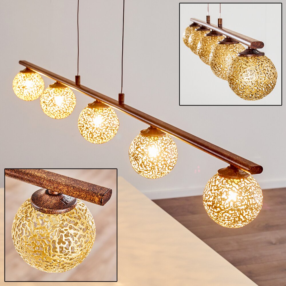 Suspension Virga Rouille, 5 lumières main product photo