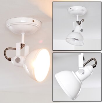 Plafonnier Tina Blanc, 1 lumière Plafonnier Tina Blanc, 1 lumière
