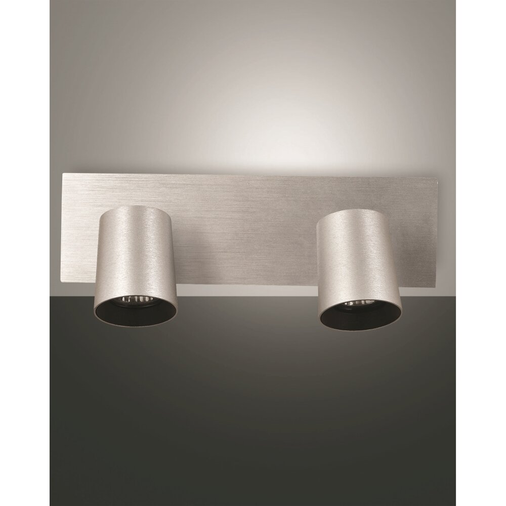 Plafonnier Fabas Luce Modo Aluminium, 2 lumières main product photo