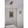 Suspension LED Masterlight Real 2 Acier inoxydable, Nickel mat, 1 lumière