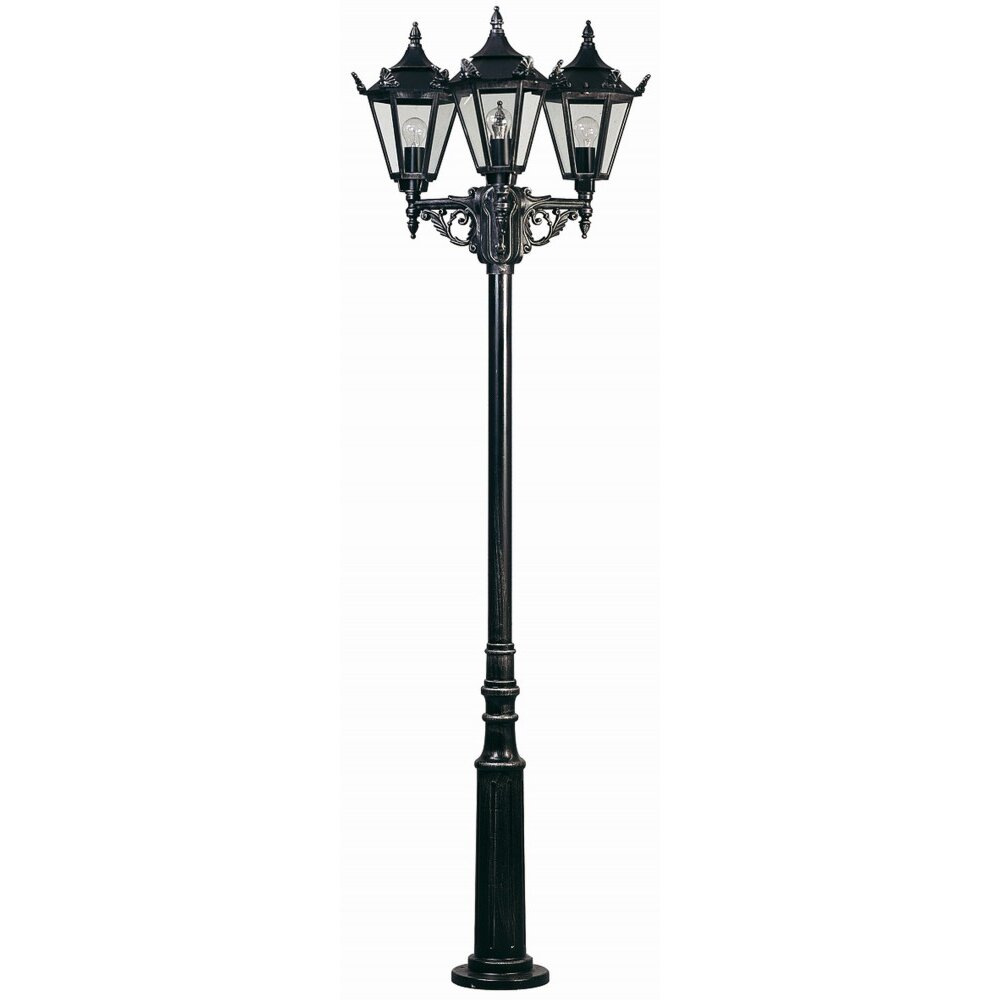 Applique extérieure Albert 2049 Noir, Argenté, 3 lumières main product photo