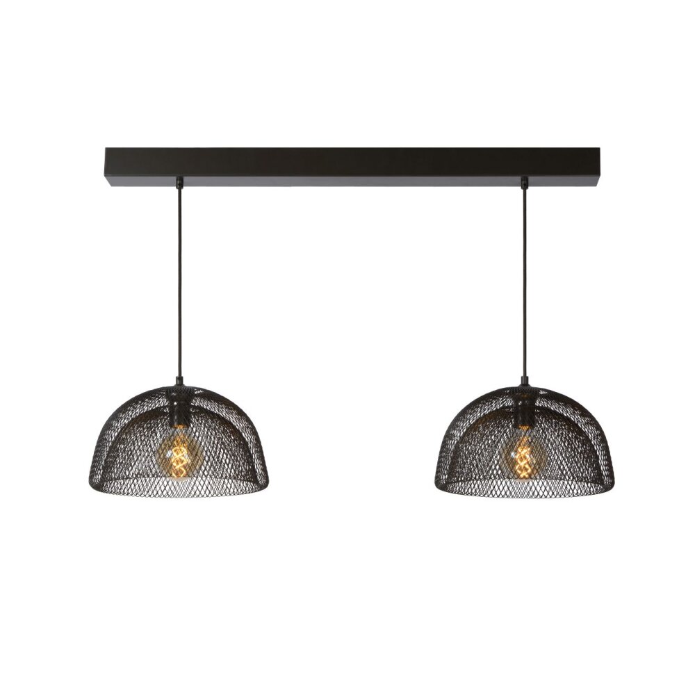 Suspension Lucide MESH Gris, 2 lumières main product photo