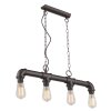 Suspension Globo Bayuda Noir, 4 lumières