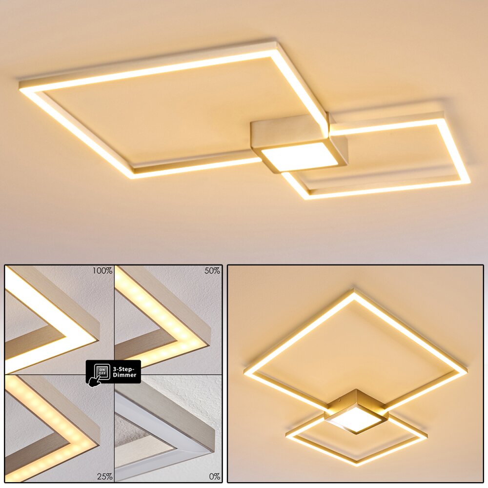 Plafonnier Narpes LED Nickel mat, 1 lumière main product photo