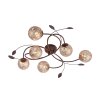 Plafonnier Paul Neuhaus GRETA Rouille, 6 lumières
