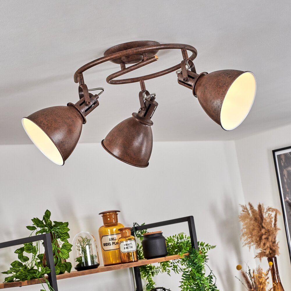 Plafonnier Koppom Rouille, 3 lumières main product photo