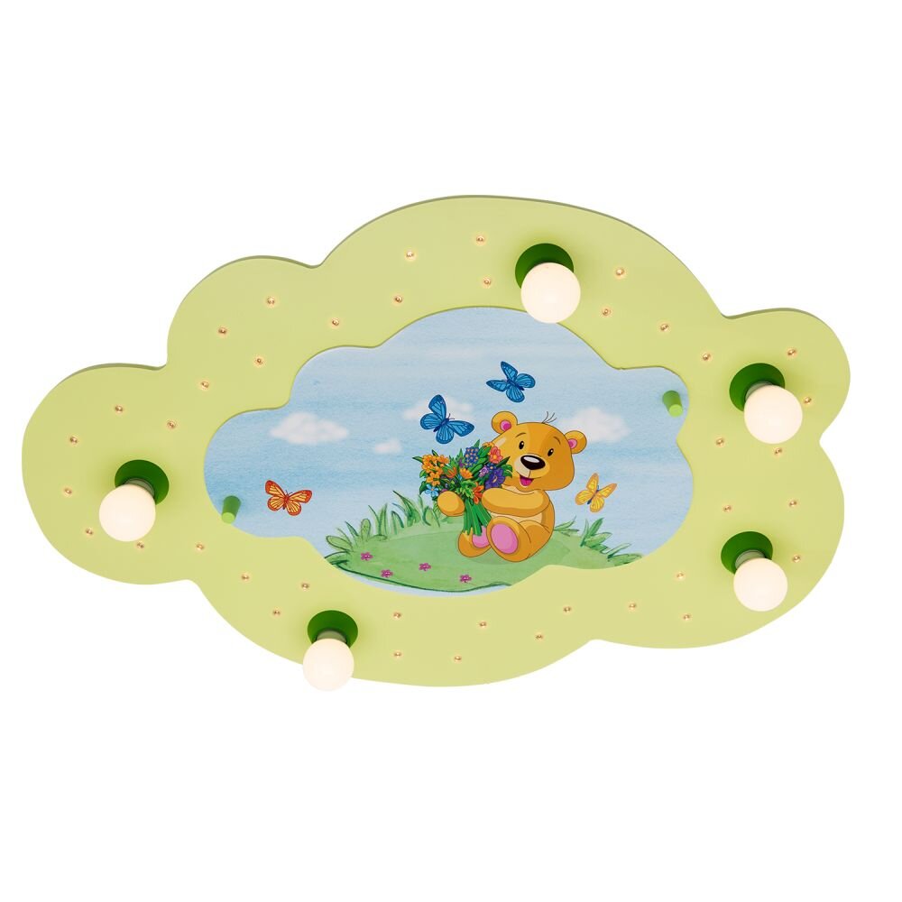 Applique murale Elobra TEDDYBÄR Vert, 5 lumières main product photo