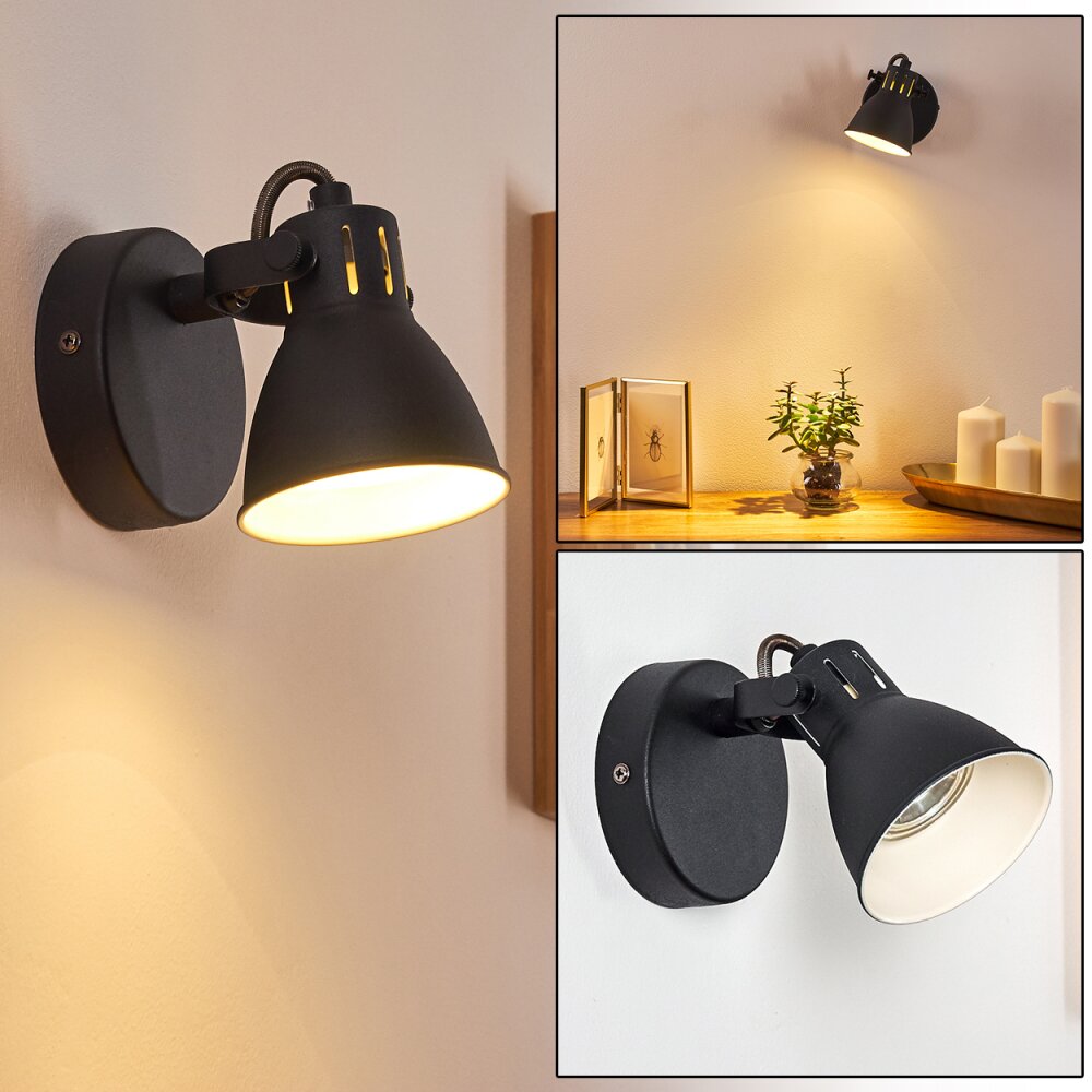 Applique murale Salinas Noir, 1 lumière main product photo