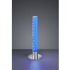 Lampe à poser Reality LEIA LED Chrome, 1 lumière, Télécommandes, Changeur de couleurs