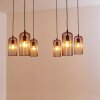 Suspension Gresso Noir, 6 lumières