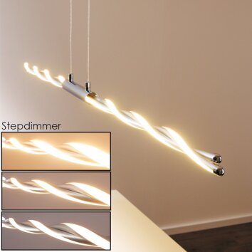 Suspension CARMACKS LED Chrome, 4 lumières