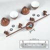 Plafonnier Koppom Rouille, 4 lumières