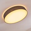 Plafonnier Temuka LED Noir, Blanc, 1 lumière, Télécommandes