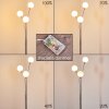 Lampadaire Bernado Nickel mat, 3 lumières