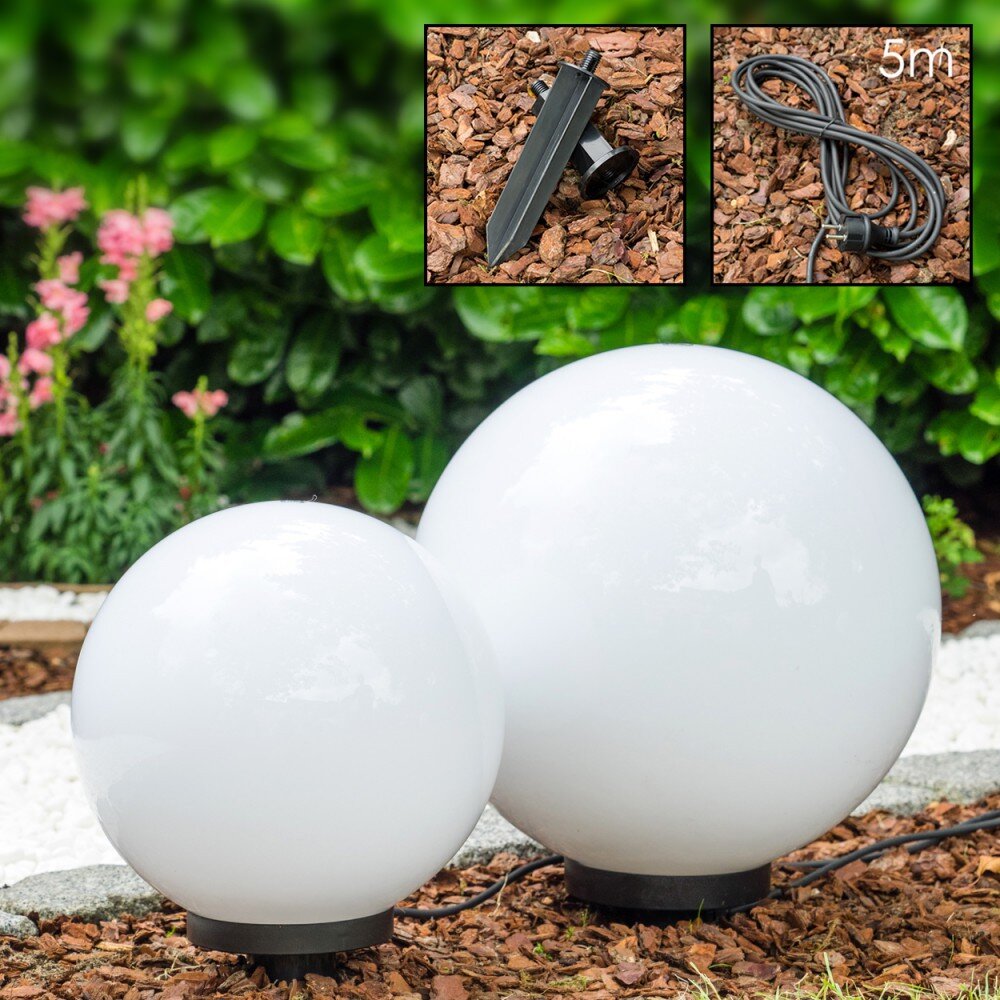 Boule lumineuse Miau Blanc, 2 lumières main product photo
