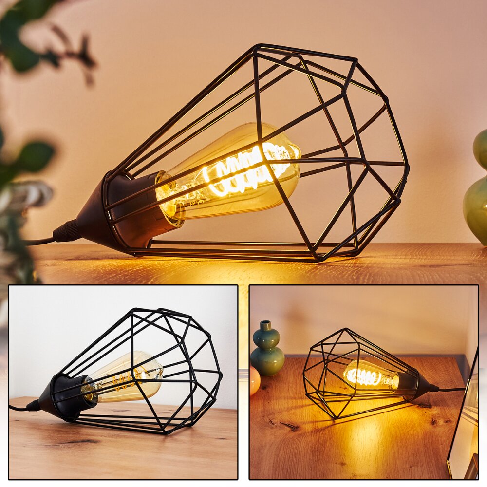 Lampe de table Cenova Noir, 1 lumière main product photo