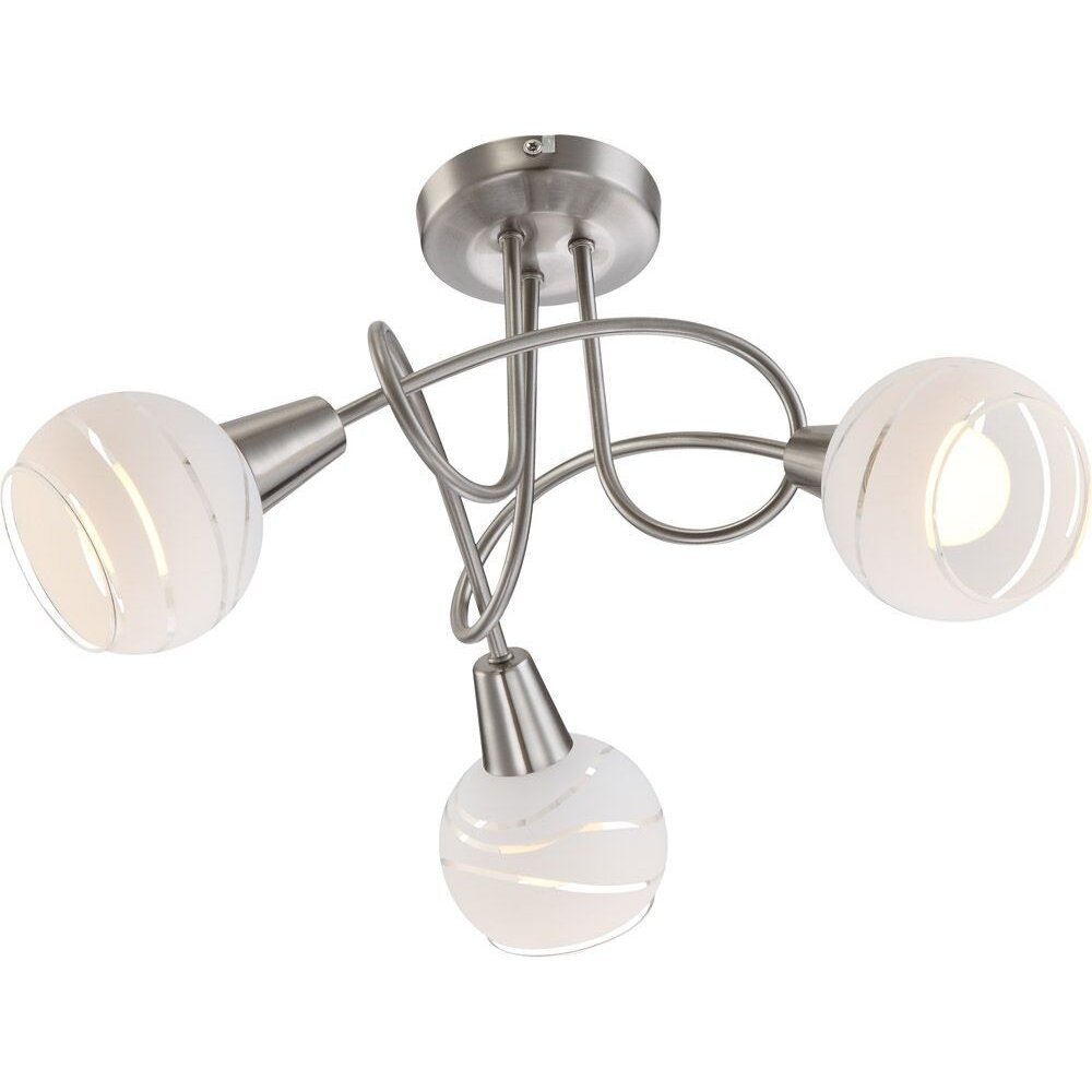 Plafonnier Globo Nickel mat, 3 lumières main product photo