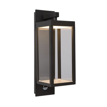 Applique murale d'extérieur Lucide CLAIRETTE LED Noir, Détecteur de mouvement Applique murale d'extérieur Lucide CLAIRETTE LED Noir, Détecteur de mouvement