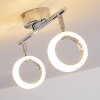 Plafonnier Soppana LED Chrome, 2 lumières