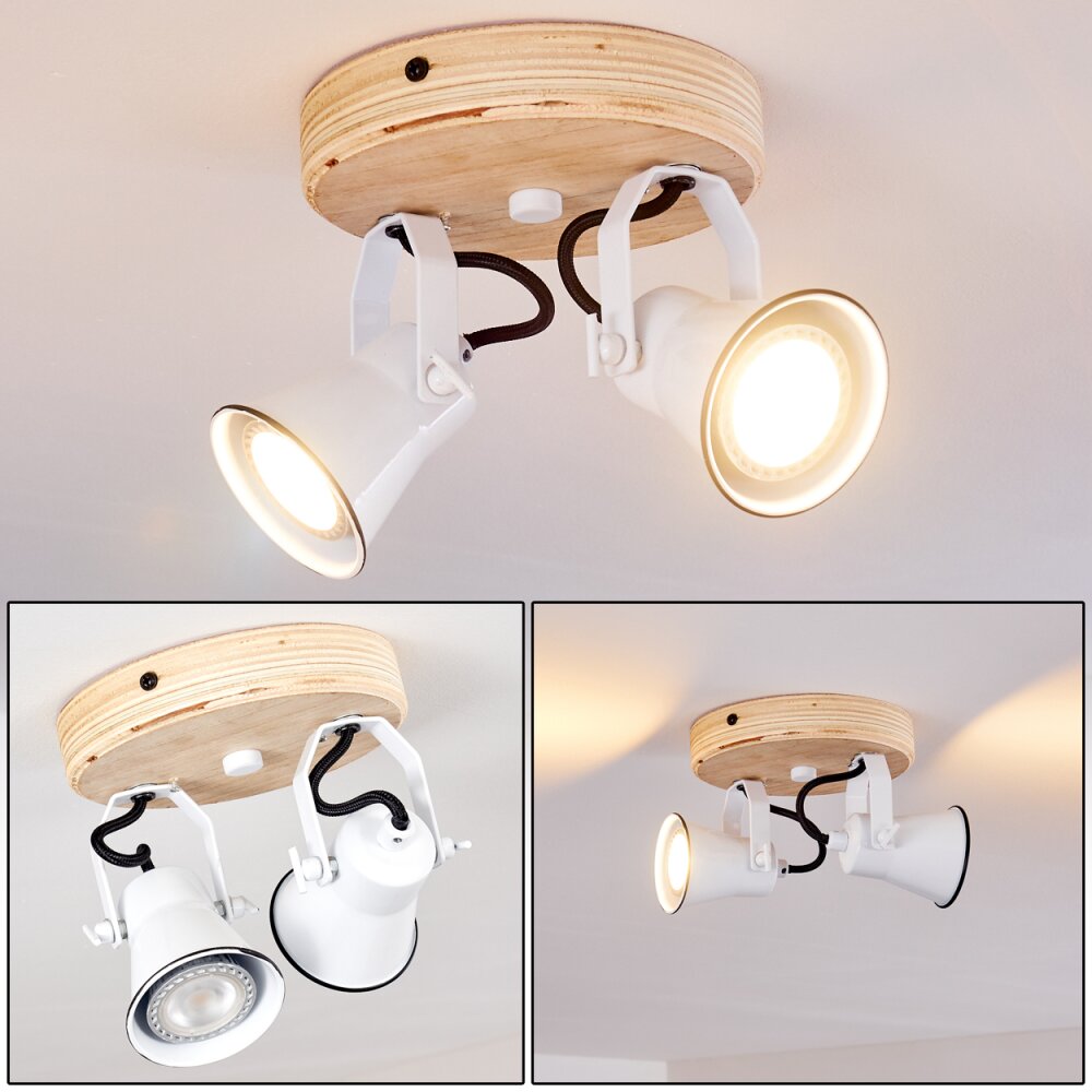 Plafonnier Skodsbol Bois clair, 2 lumières main product photo