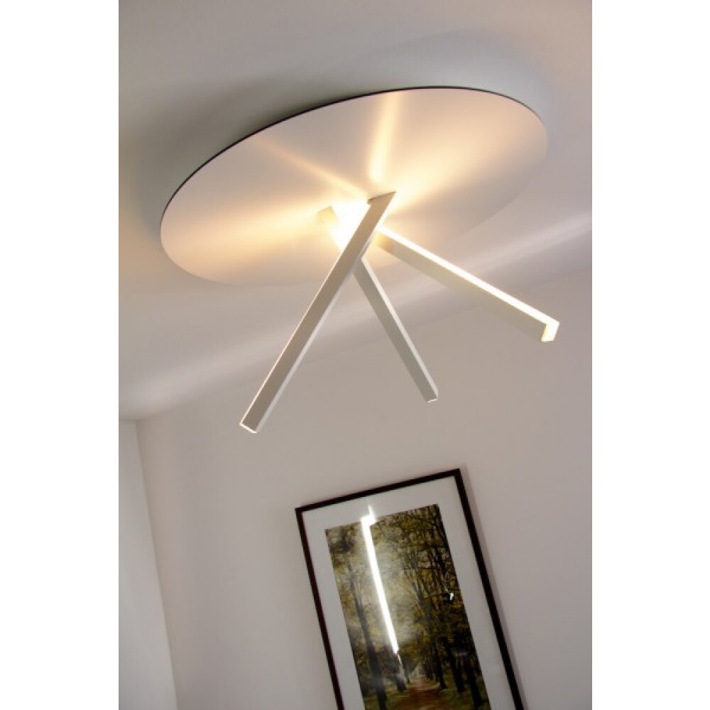 Plafonnier Evaluz Orion LED Blanc, 3 lumières main product photo
